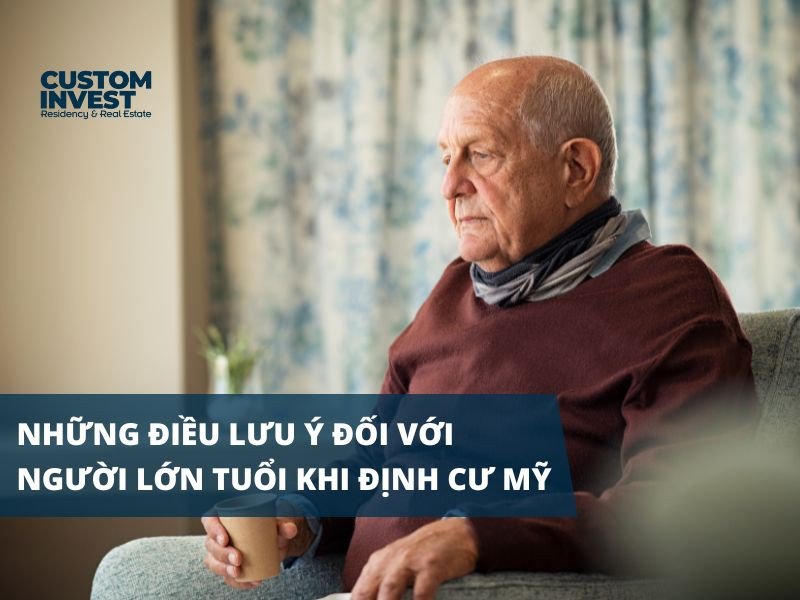 Người phụ nữ lớn tuổi trầm tư, suy nghĩ về những thách thức khi tuổi già có nên qua Mỹ định cư không