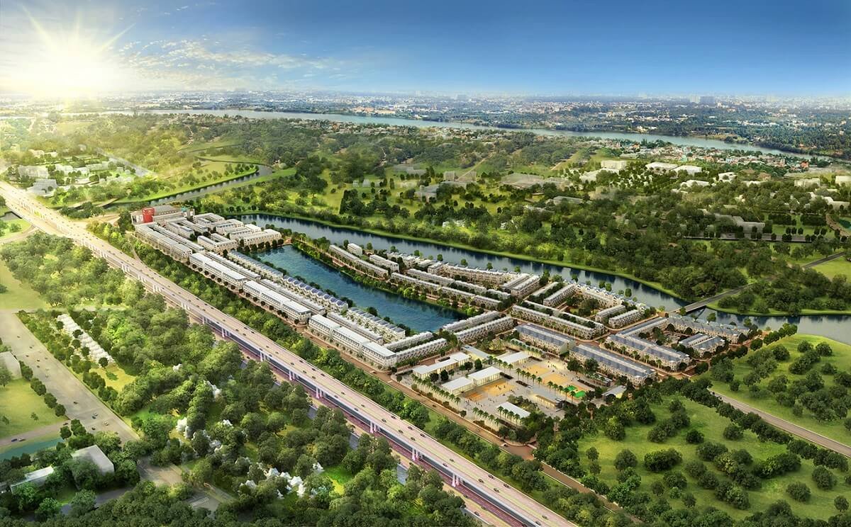 Phối cảnh tổng thể dự án Lakeview City trong quần thể khu tái định cư Nam Rạch Chiếc