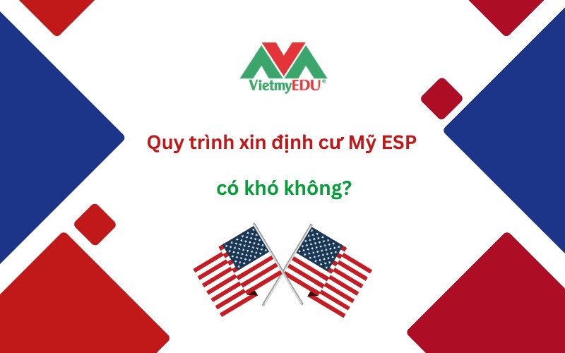 Sơ đồ các bước trong quy trình xin chương trình định cư Mỹ ESP