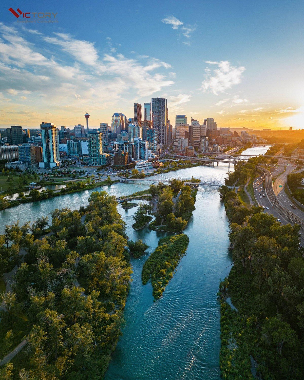 Thành phố Calgary, Alberta, một trong những bang dễ định cư nhất Canada