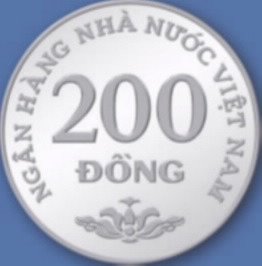 Tiền kim loại 200 đồng chi tiết
