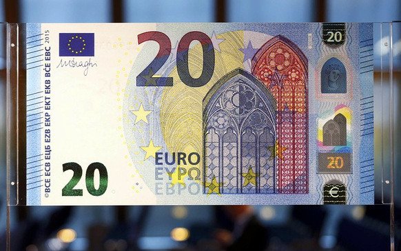 Tờ tiền 20 Euro mới với các đặc điểm bảo mật nâng cao
