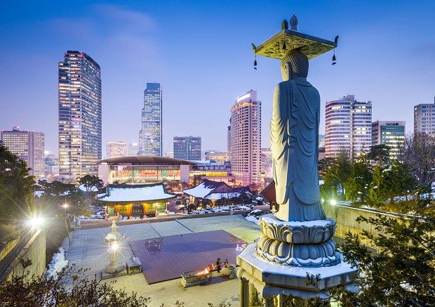 Toàn cảnh đất nước Hàn Quốc xinh đẹp, minh họa cho hàn quốc cách việt nam bao xa và sự hấp dẫn của điểm đến này.