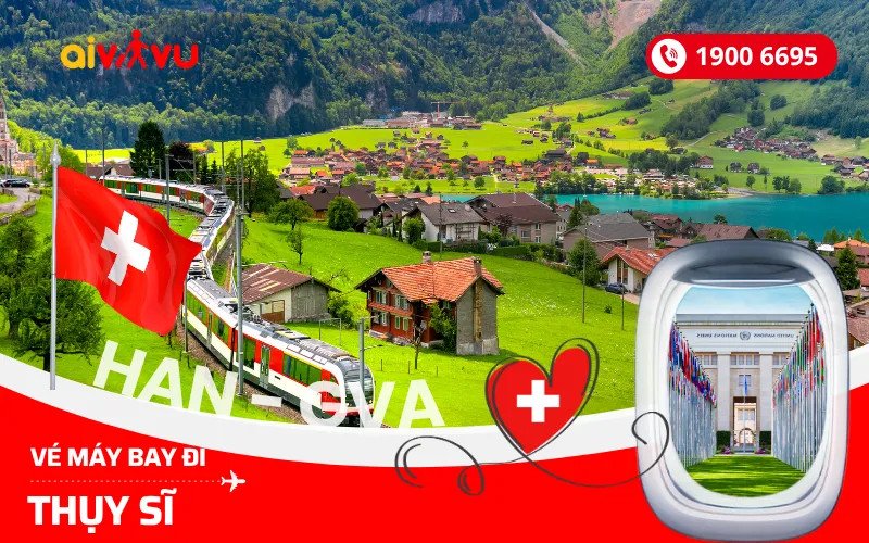 Thụy Sĩ Cách Việt Nam Bao Nhiêu Km: Thông Tin Chi Tiết Về Khoảng Cách Và Thời Gian Bay Toàn cảnh Thụy Sĩ nhìn từ trên cao với núi non hùng vĩ, mây trắng bồng bềnh, thể hiện khoảng cách Việt Nam Thụy Sĩ qua hành trình bay dài.