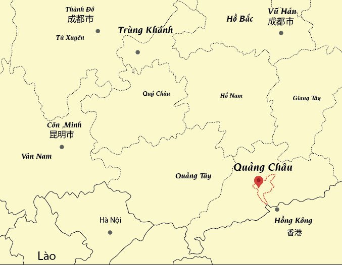 Vị trí địa lý thành phố Quảng Châu