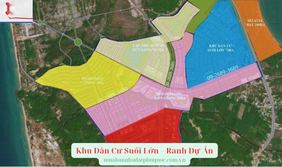 Bản đồ liên kết vùng thuận lợi của dự án tái định cư Suối Lớn