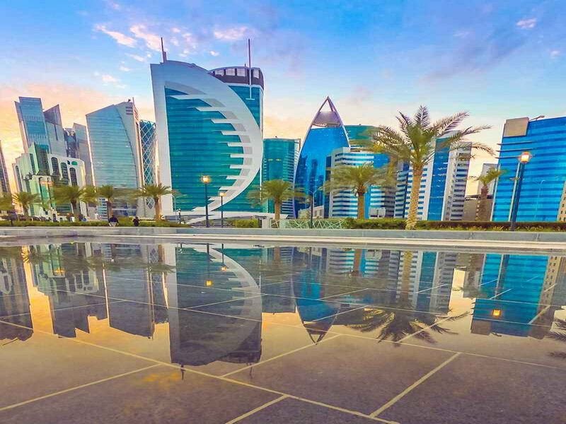 Bản đồ vị trí địa lý của Doha, Qatar