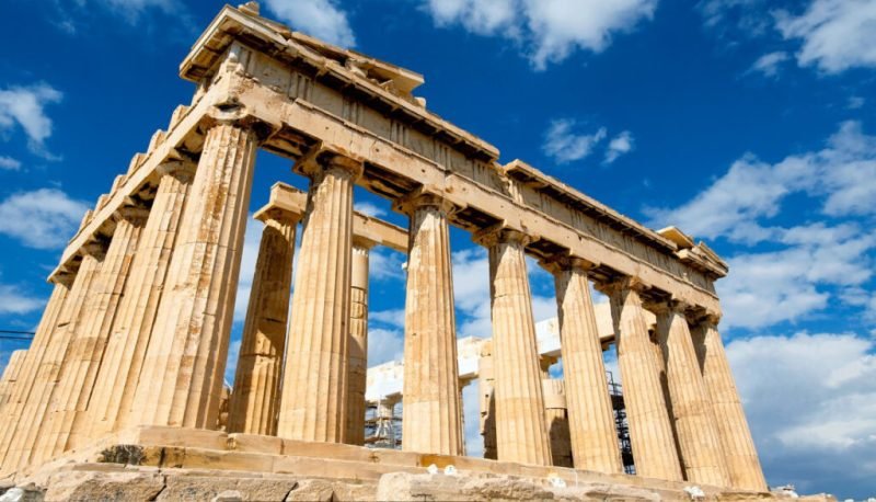 Đền Parthenon biểu tượng kiến trúc cổ đại trên đỉnh Acropolis thuộc thủ đô Athens của Hy Lạp