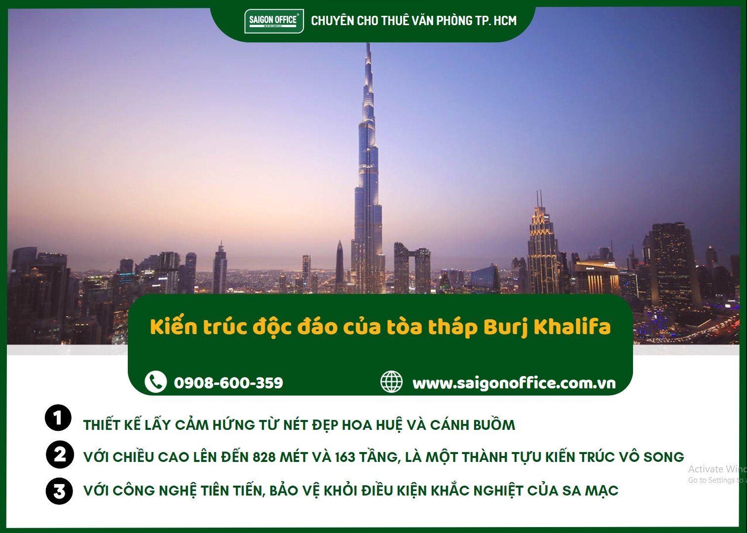 Kiến trúc lấy cảm hứng từ thiên nhiên của tòa nhà cao nhất Dubai
