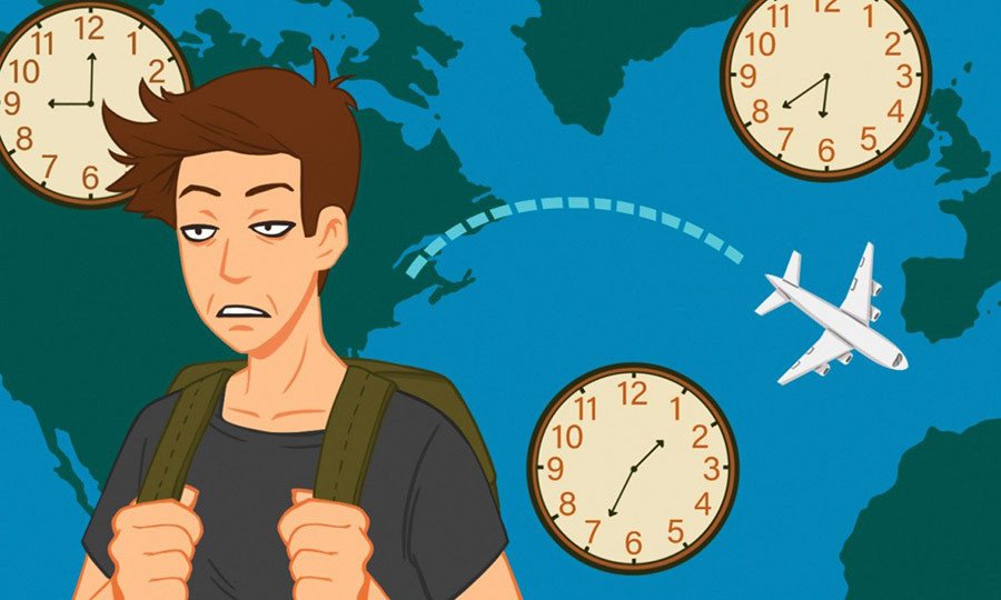 Người phụ nữ mệt mỏi do jet lag, minh họa ảnh hưởng của chênh lệch múi giờ bang California.
