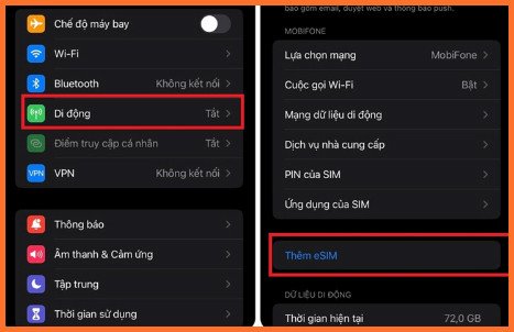 Thiết lập eSIM để luôn kết nối và cập nhật múi giờ Ai Cập so với Việt Nam
