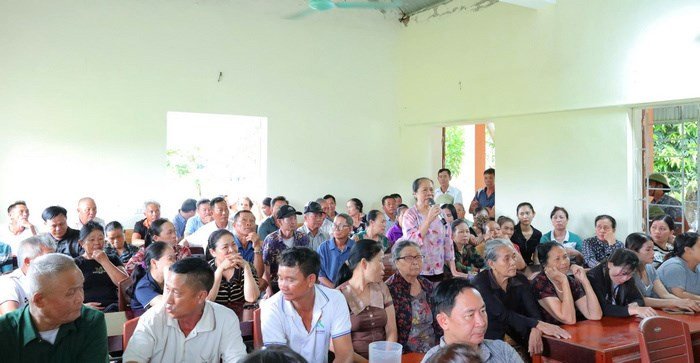 Toàn cảnh buổi họp cộng đồng về kế hoạch tái định cư