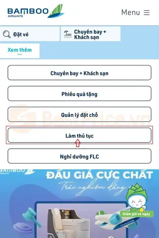 Check In Online Bamboo Airways Trên Điện Thoại
