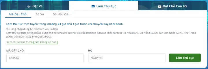Hướng Dẫn Check-in Online