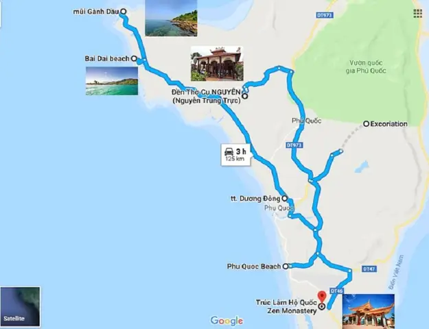 Bản Đồ Du Lịch Phú Quốc: Hướng Dẫn Khám Phá Chi Tiết A-Z Bản Đồ Du Lịch Phú Quốc Ở Trung Tâm Và Phía Tây