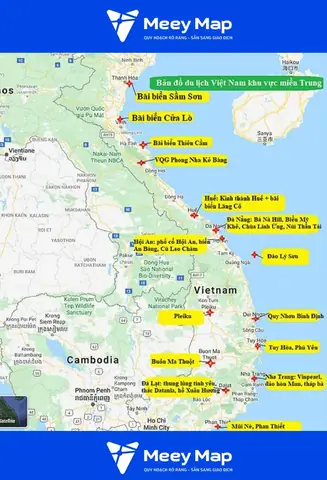 Bản Đồ Du Lịch Miền Trung Bản Đồ Du Lịch Miền Trung