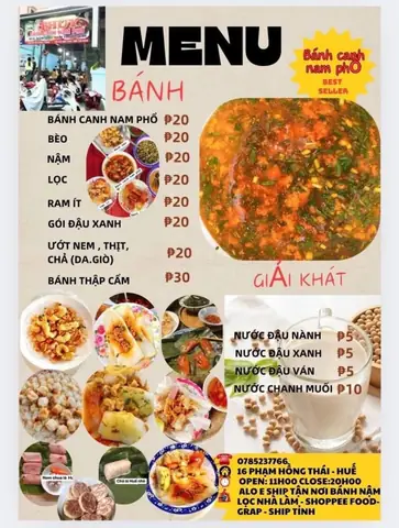 Menu Và Giá Cả Menu Và Giá Cả