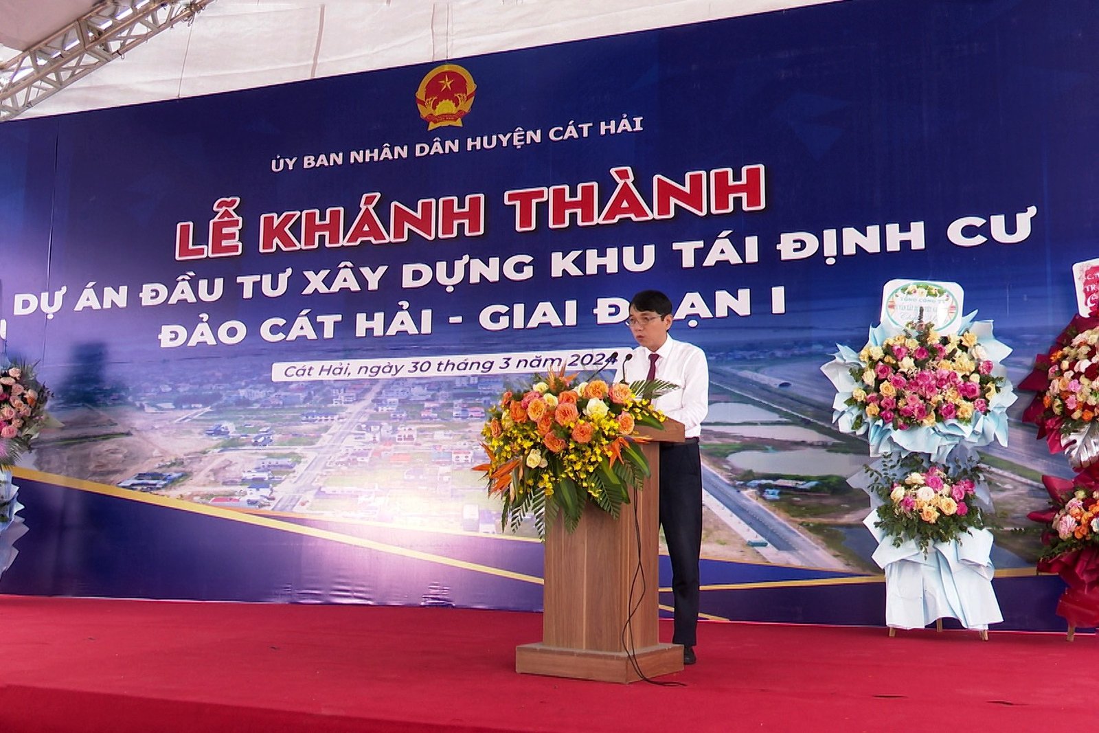 Báo cáo tiến độ hoàn thành dự án tái định cư Cát Hải
