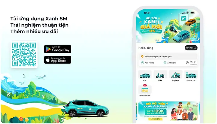 Chuyển Bằng Xe Điện Xanh Sm Chuyển Bằng Xe Điện Xanh Sm