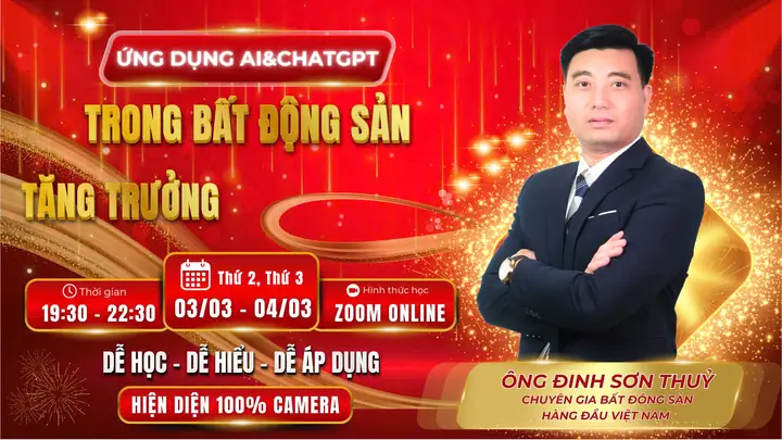 Khoá Học: Ứng Dụng Ai & Chatgpt Trong Bất Động Sản Và Tăng Trưởng Thu Nhập Khoá Học: Ứng Dụng Ai & Chatgpt Trong Bất Động Sản Và Tăng Trưởng Thu Nhập