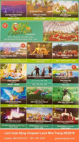 Update Lịch Biểu Diễn Vinpearl Land Nha Trang 05-2019