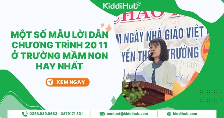 Một Số Mẫu Lời Dẫn Chương Trình 20/11 Ở Trường Mầm Non Hay Nhất