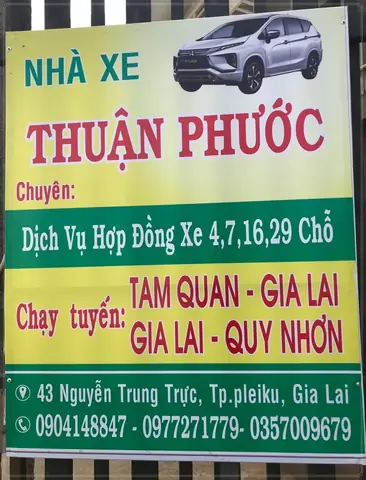 Các Số Điện Thoại Xe Quy Nhơn – Gia Lai Khác