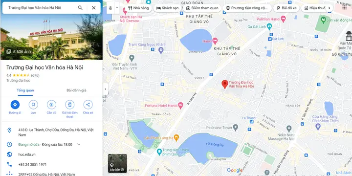 Trường Đại Học Văn Hoá Hà Nội Trường Đại Học Văn Hoá Hà Nội