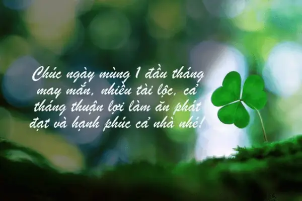 Ảnh Chúc Mùng 1 Đầu Tháng May Mắn, Bình An, Suôn Sẻ