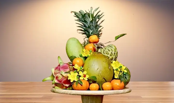Tìm hiểu ý nghĩa mâm ngũ quả miền Nam: "Cầu vừa đủ xài sung" Mâm Ngũ Quả Miền Nam Có Gì Đặc Biệt?