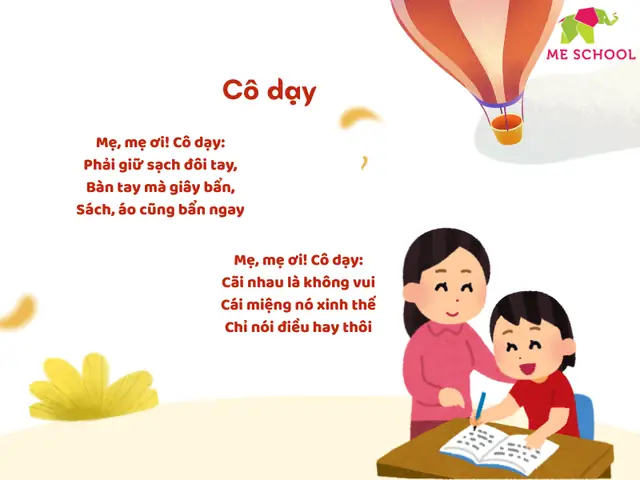 11. Bài Thơ Hay Cho Trẻ Mầm Non 3 Tuổi: Cô Dạy 11. Bài Thơ Hay Cho Trẻ Mầm Non 3 Tuổi: Cô Dạy