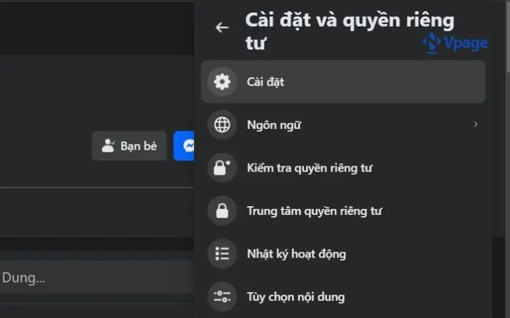 Chỉnh Cài Đặt Quyền Riêng Tư