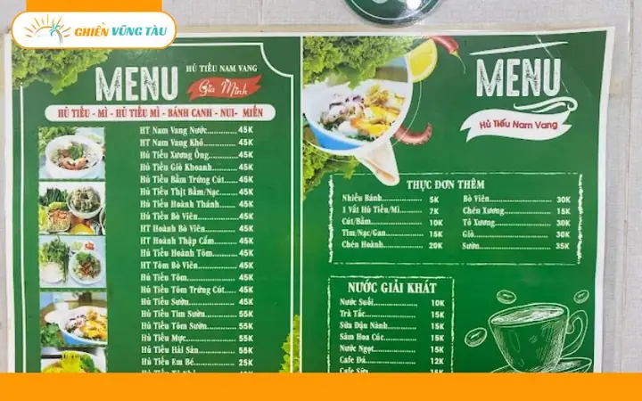 Menu, Giá Cả Và Chất Lượng Món Ăn Tại Quán Hủ Tiếu Nam Vang Gia Minh