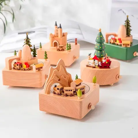Hộp Nhạc Gỗ Chuyển Động Cao Cấp (wooden Music Box) Hộp Nhạc Gỗ Chuyển Động Cao Cấp (wooden Music Box)