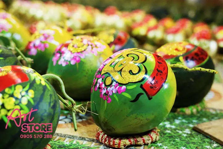 Màu Nhũ Vẽ Trang Trí Trái Cây Ngày Tết