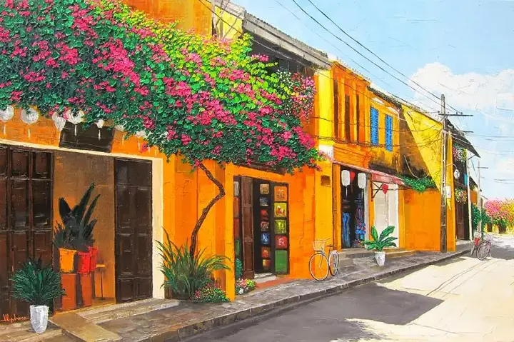 Những Mẫu Tranh Vẽ Phố Cổ Hội An Đơn Giản Đẹp Mắt Những Mẫu Tranh Vẽ Phố Cổ Hội An Đơn Giản Đẹp Mắt