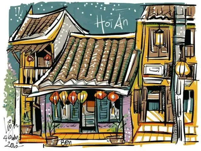 Những Mẫu Tranh Vẽ Phố Cổ Hội An Đơn Giản Đẹp Mắt Những Mẫu Tranh Vẽ Phố Cổ Hội An Đơn Giản Đẹp Mắt