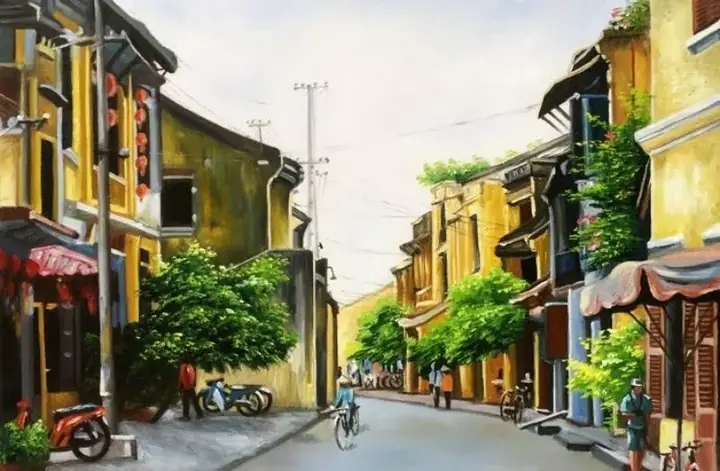 Những Mẫu Tranh Vẽ Phố Cổ Hội An Đơn Giản Đẹp Mắt Những Mẫu Tranh Vẽ Phố Cổ Hội An Đơn Giản Đẹp Mắt