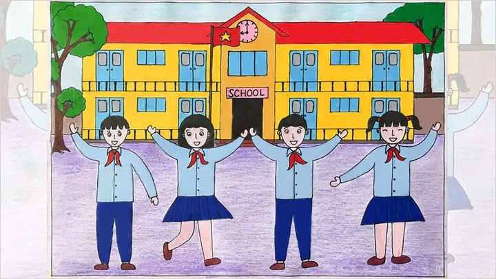 3cách Vẽ Tranh Trường Học Đơn Giản, Đẹp, Dễ Vẽ Nhất 3cách Vẽ Tranh Trường Học Đơn Giản, Đẹp, Dễ Vẽ Nhất