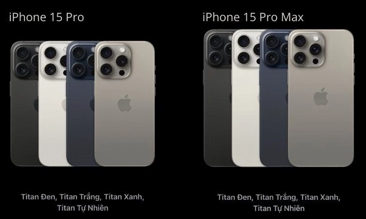 Cận cảnh màu Titan trên iPhone 15 Pro Max