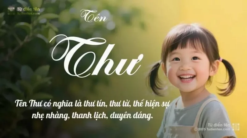Hình ảnh cô gái nhẹ nhàng với cái tên Thư