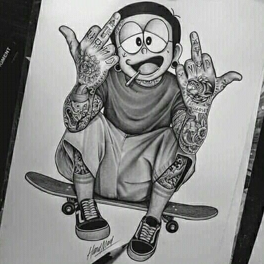 Top Hình Nền Nobita Xăm Trổ Độc Lạ 2026 Hình nền Nobita xăm trổ phong cách hiphop