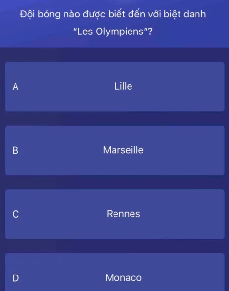 Đội bóng nào được biết đến với biệt danh “Les Olympiens”? Sân vận động Stade Vélodrome của Olympique Marseille