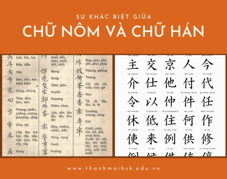 So sánh Chữ Nôm và Chữ Hán