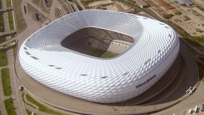 Toàn cảnh sân Allianz Arena từ trên cao
