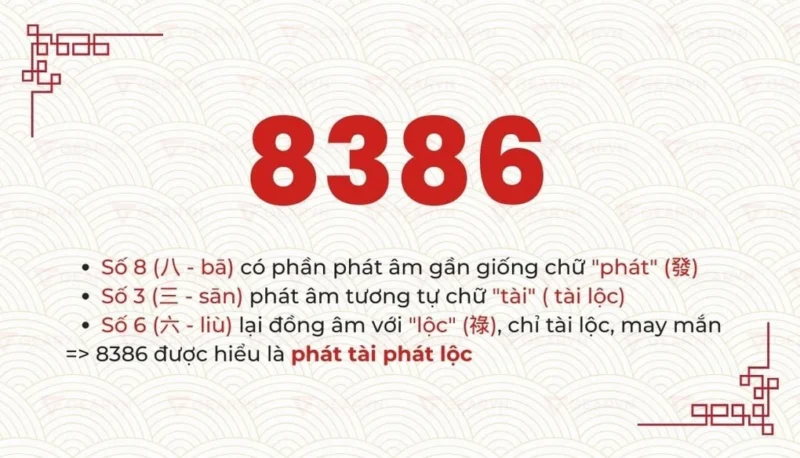 Tra cứu ý nghĩa con số 8386