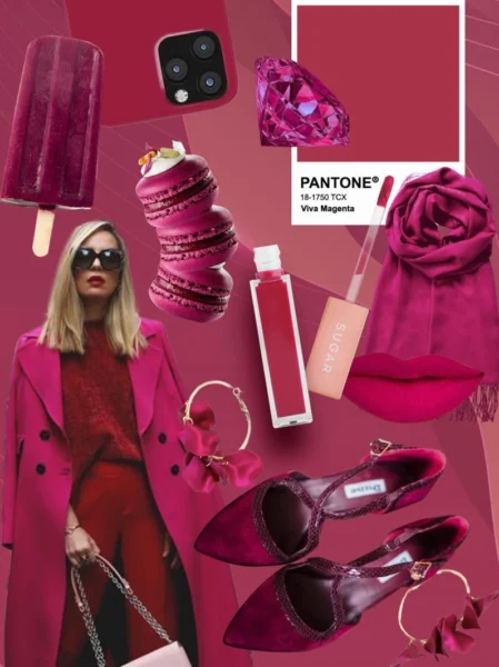 Trang phục với tông màu magenta nổi bật